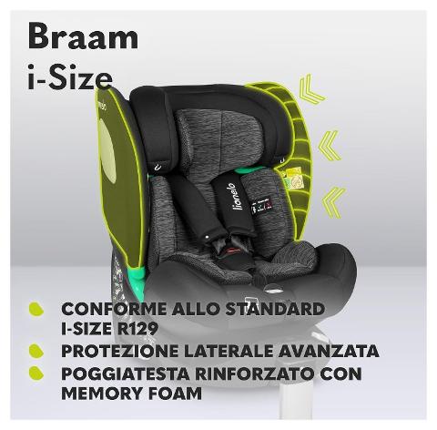 Car seat Braam 40-150cm (LO-BRAAM-I-SIZE-BLACK-CARBON) BrandLine Group SPZOO (Lionelo)