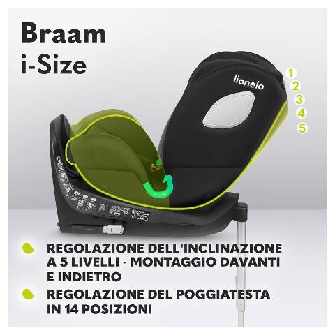 Car seat Braam 40-150cm (LO-BRAAM-I-SIZE-BLACK-CARBON) BrandLine Group SPZOO (Lionelo)