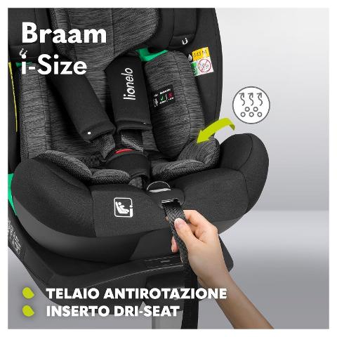 Car seat Braam 40-150cm (LO-BRAAM-I-SIZE-BLACK-CARBON) BrandLine Group SPZOO (Lionelo)