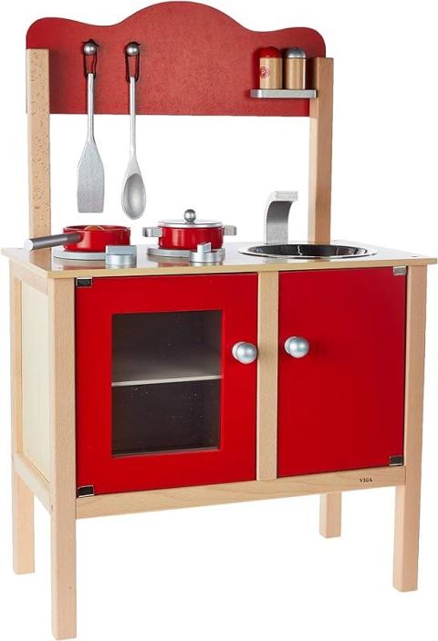 CUCINA LEGNO CM 54X30X83 CON ACCESSORI Distributori Giocattoli (importazione)