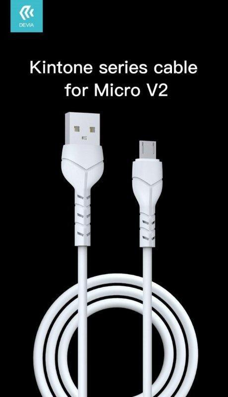 Kintone Cavo Micro Usb 5V 2.1A 1Mt Carica e dati Bianco Life