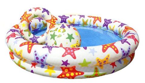 SET PISCINA/PALLA/SALVAGENTE STARS Intex (gonfiabile)