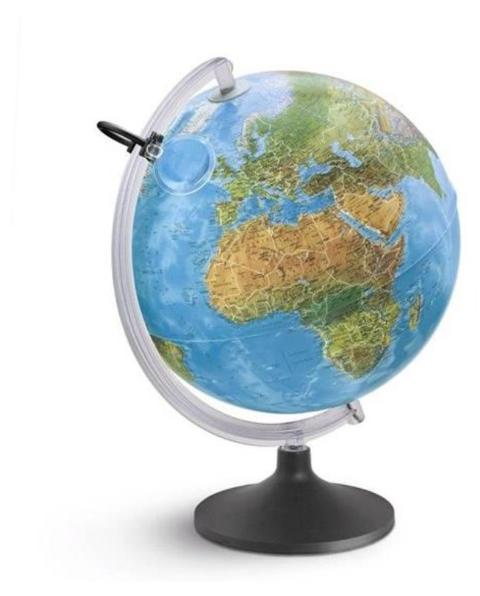 Globo geografico illuminato lumierissimo diametro 30cm tecno-didattica