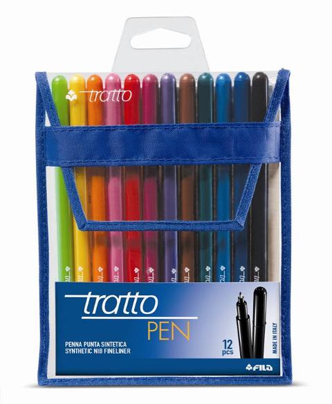 Tratto Pen Busta appendibile 12 pz Colori assortiti fila