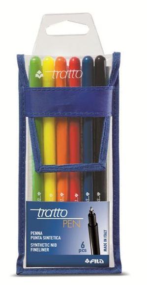 Tratto Pen Busta appendibile 6 pz Colori assortiti fila