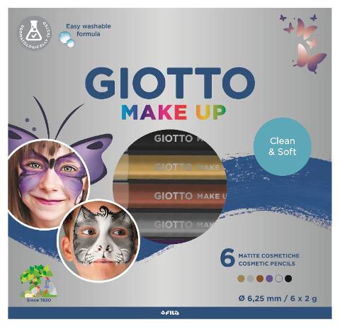 set 6 pz Giotto Make up matite cosmetiche colori metallici fila