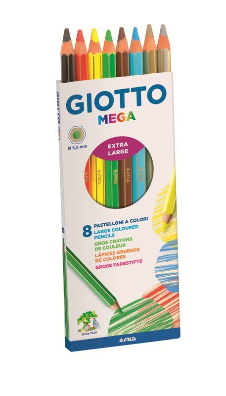 ASTUCCIO 8 GIOTTO MEGA - MINA GIGANTE DIAMETRO 5,5MM fila