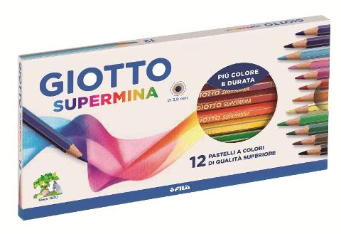 ASTUCCIO 12 GIOTTO SUPERMINA - Diametro mina 3,8mm fila