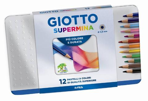 Giotto Supermina Scatola in metallo 12 pz fila