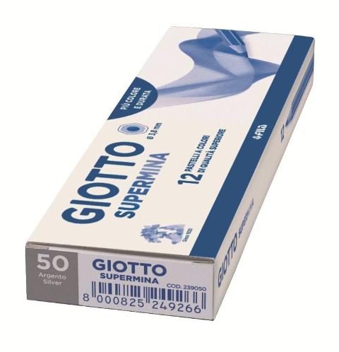 GIOTTO SUPERMINA ARGENTO - diametro mina 3,8mm - Confezione da 12 pezzi fila