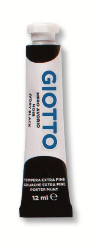 TUBO TEMPERA GIOTTO 12ML NERO fila