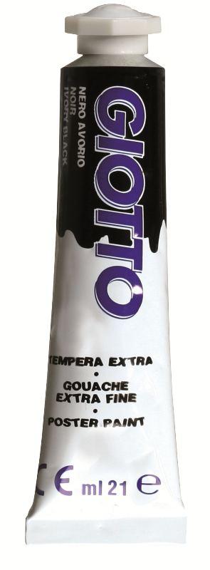 TUBO TEMPERA GIOTTO 21ML NERO fila