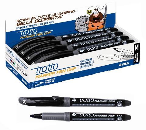 TRATTO MARKER PEN OHP M NERO - adatto a tutte le superfici fila