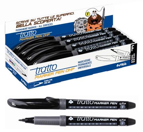 TRATTO MARKER PEN OHP F NERO - adatto a tutte le superfici fila