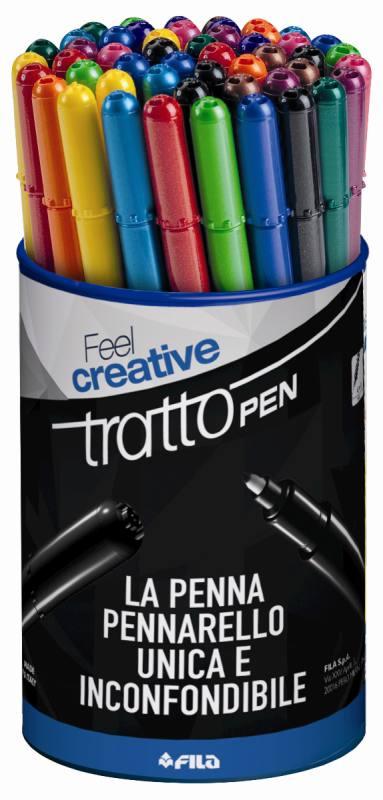 Tratto Pen colori assortiti metallizzati - diametro punta 0,5mm - barattolo da 50 pezzi fila