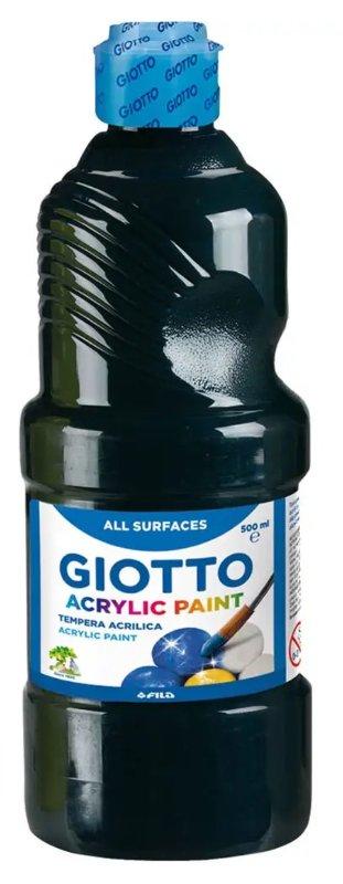 TEMPERA ACRILICA 500 ML NERO fila