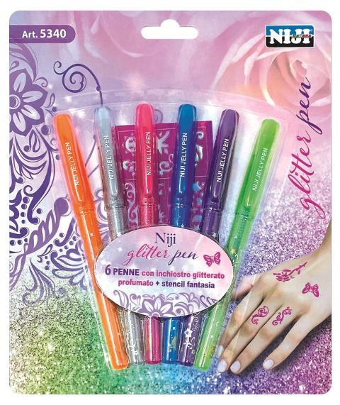 PENNA GLITTER BLISTER 6 PZ. lebez