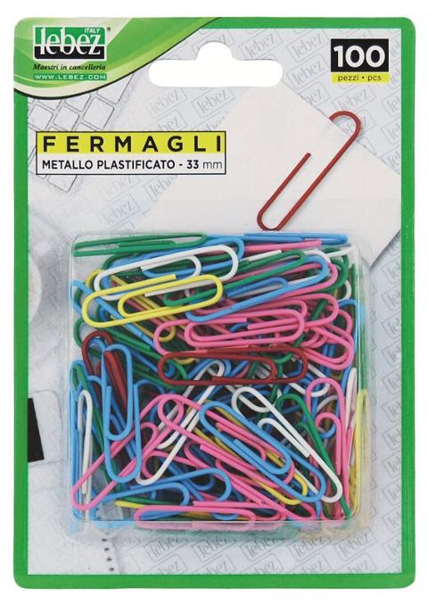 FERMAGLI PLAS.33MM BLIS.100 PZ lebez