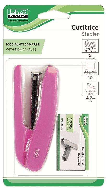 CUCITRICE CON PUNTI IN BLISTER - COLORI ASSORTITI lebez