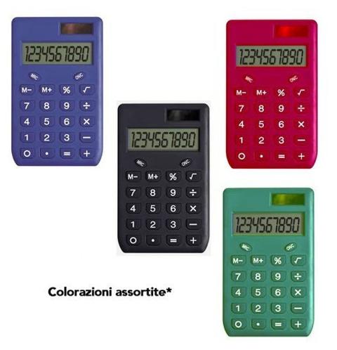 CALCOLATRICE ELETTRONICA A 10 CIFRE COLORI ASSORTITI lebez