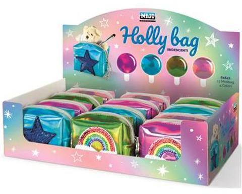 MINI BAG PORTAMONETE IRIDESCENTE COLORI ASSORTITI lebez