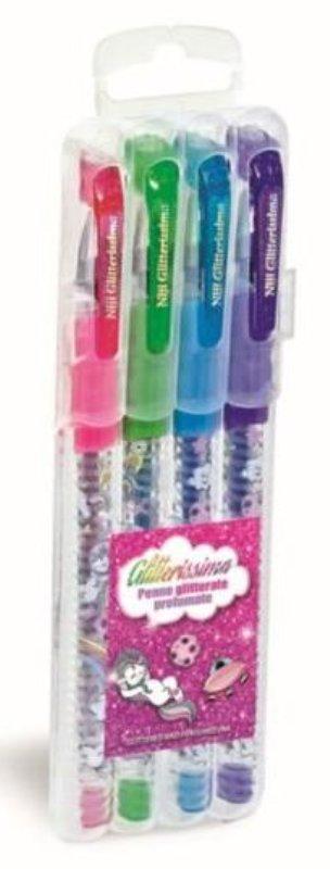 PENNA GEL GLITTER SET 4 PZ. lebez