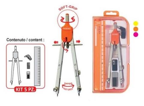 SET BALAUSTRONE AD APERTURA RAPIDA CON RIGHELLO e scatola infrangibile - COLORI FLUO ASSORTITI arda
