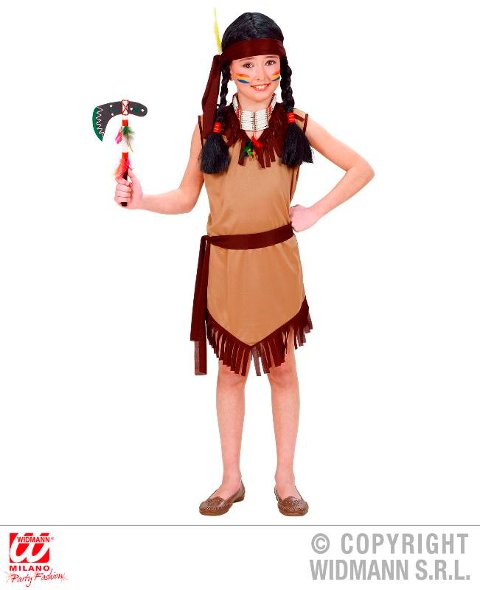 INDIANA (vestito. cintura. fascia per testa) (140 cm / 8-10 Years) widmann