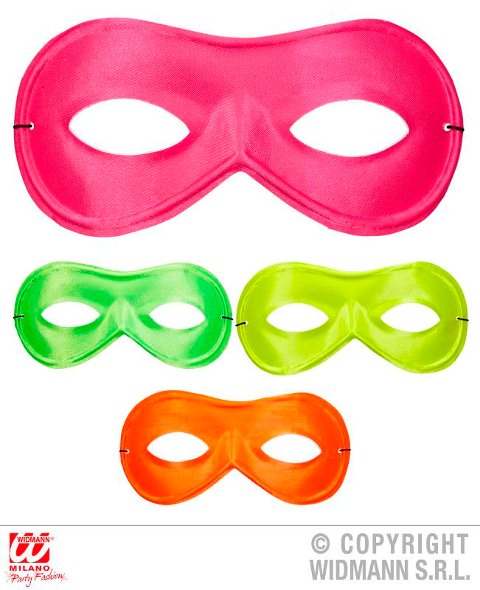 MASCHERA FLUORESCENTE UNISEX ass. in 4 colori widmann