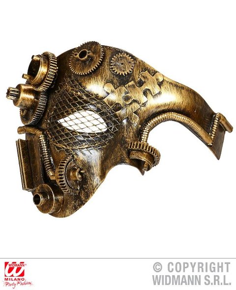 MASCHERA MEZZOVISO STEAMPUNK RAME widmann