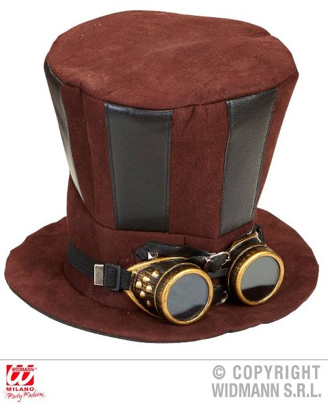 CILINDRO STEAMPUNK CON OCCHIALI widmann