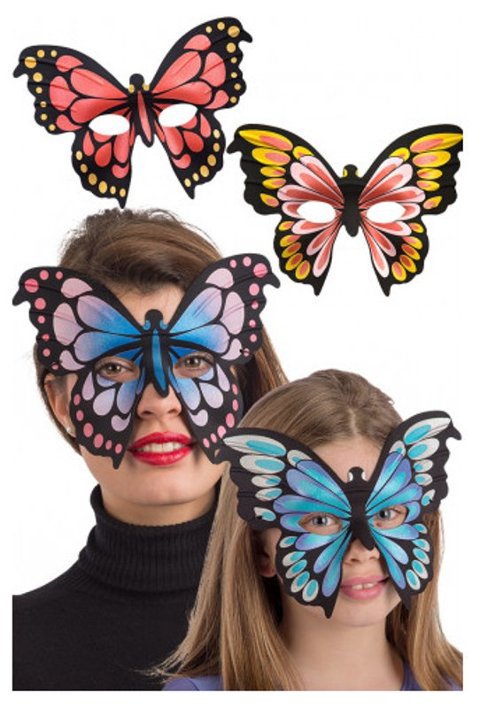 MASCHERA FARFALLA FANTASIA BIMBA IN TESSUTO COL.ASS. IN BUSTA C/CAV. carnival-toys