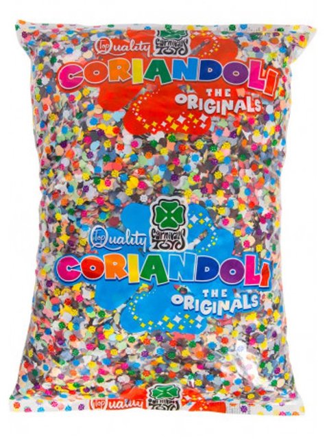 Coriandolo multicolor gr. 400 ca. in busta carnival-toys