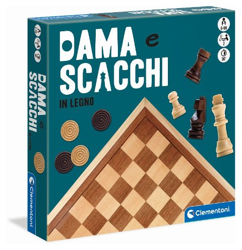 Dama e Scacchi in Legno clementoni