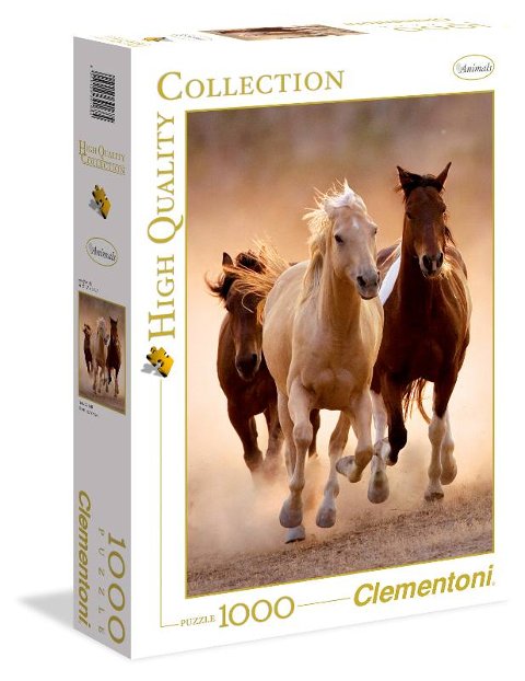 PUZZLE 1000 PZ Running horses clementoni