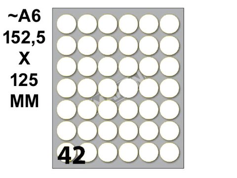 Conf. 10 buste da 10 fogli A6 152,5x125 mm ETICHETTE MARKIN permanenti diam. 18mm kohinoor