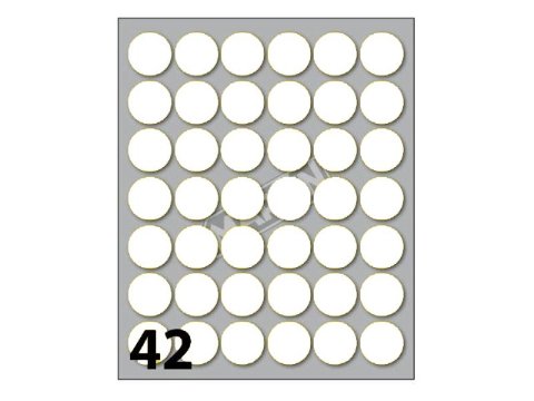 Conf. 10 buste da 10 fogli A6 152,5x125 mm ETICHETTE MARKIN permanenti diam. 18mm kohinoor