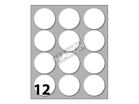 Conf. 10 buste da 10 fogli A6 152,5x125 mm ETICHETTE MARKIN permanenti diam. 34mm kohinoor