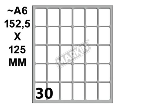 Conf. 10 buste da 10 fogli A6 152,5x125 mm ETICHETTE MARKIN permanenti 27x17mm kohinoor