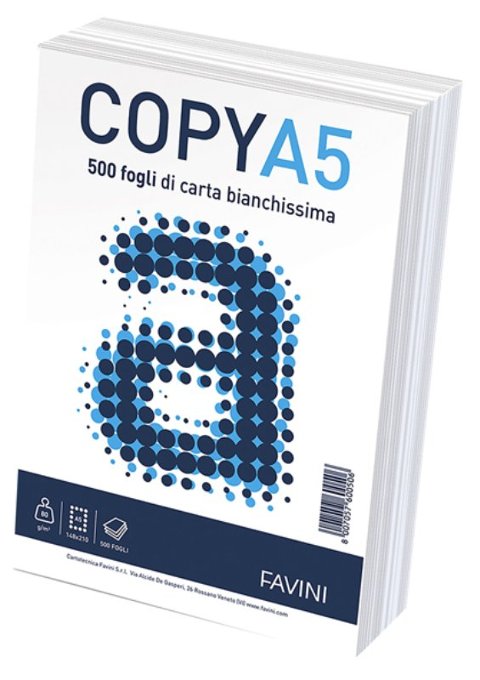 CARTA FOTOCOPIE A5 BIANCA COPY 500FG favini