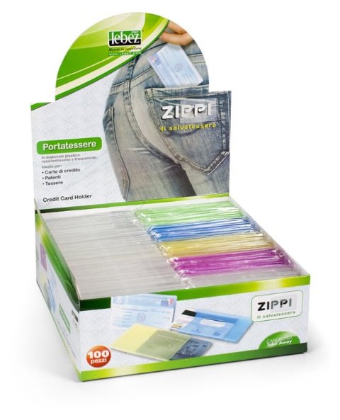 PORTATESSERE IN PLASTICA RIGIDA ASSORTITI - TRASPARENTI E COLORATI lebez