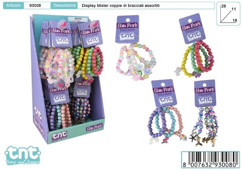 TnT GLAM PEARLS - BRACCIALETTI disp 24 pz toys-garden