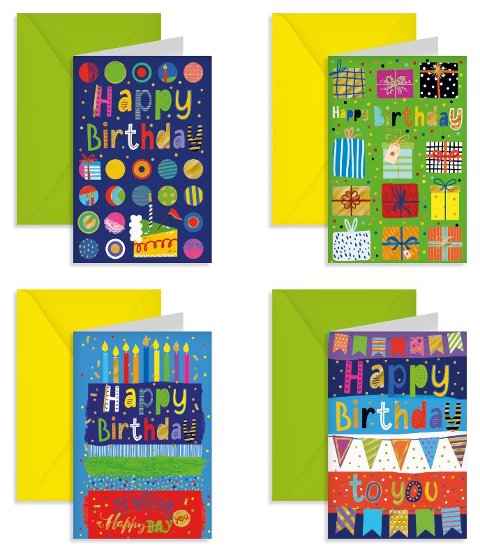 BIGLIETTI COMPLEANNO MULTICOLOR Toscana Carte Pregiate SRL (KARTOS)