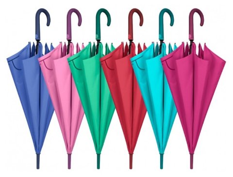 OMBRELLO AUTOMATICO 61/8 TINTA UNITA COLORI ASSORTITI perletti