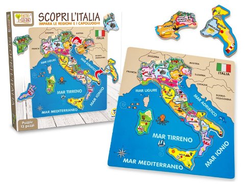 SCOPRI L'ITALIA PUZZLE 13 PZ STACCABILI Teorema (importazione)