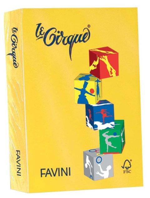 LE CIRQUE 80 GIALLO S. A4 risma carta fotocopie le cirque A4 500 fogli 80 gr giallo sole favini