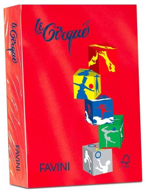 LE CIRQUE 80 ROSSO S. A4 risma carta fotocopie le cirque A4 500 fogli 80 gr rosso scarlatto favini