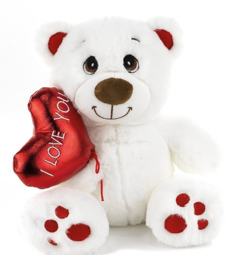 ORSO BIANCO SAN VAL. H.20 CM I LOVE YOU plush-company