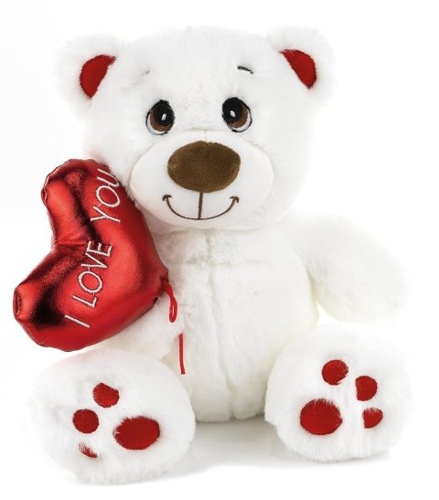 ORSO BIANCO SAN VAL. H.60 CM I LOVE YOU plush-company