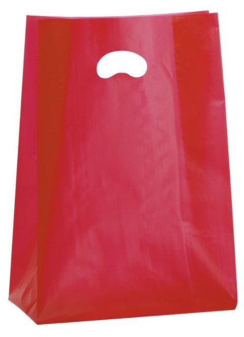 BORSA MANICO FAGIOLO PE-LD ROSSO 35+5+5x50 10 KG Futura Bioplast SRL